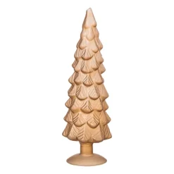 Xenos Kleine Kerstbomen|Kerstfiguren-Kerstboom beeldje groot - goud - ø8x30 cm