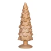 Xenos Kleine Kerstbomen|Kerstfiguren-Kerstboom beeldje klein - goud - ø8x24.5 cm