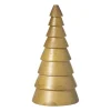 Xenos Kerstfiguren-Kerstboom hout - bruin - ø9x17.5 cm