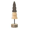 Xenos Kerstfiguren-Kerstboom hout - bruin/donkerbruin - ø5x19 cm