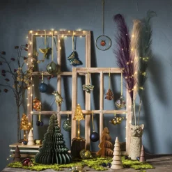 Xenos Kleine Kerstbomen-Kerstboom hout - naturel - ø7.7x17.5