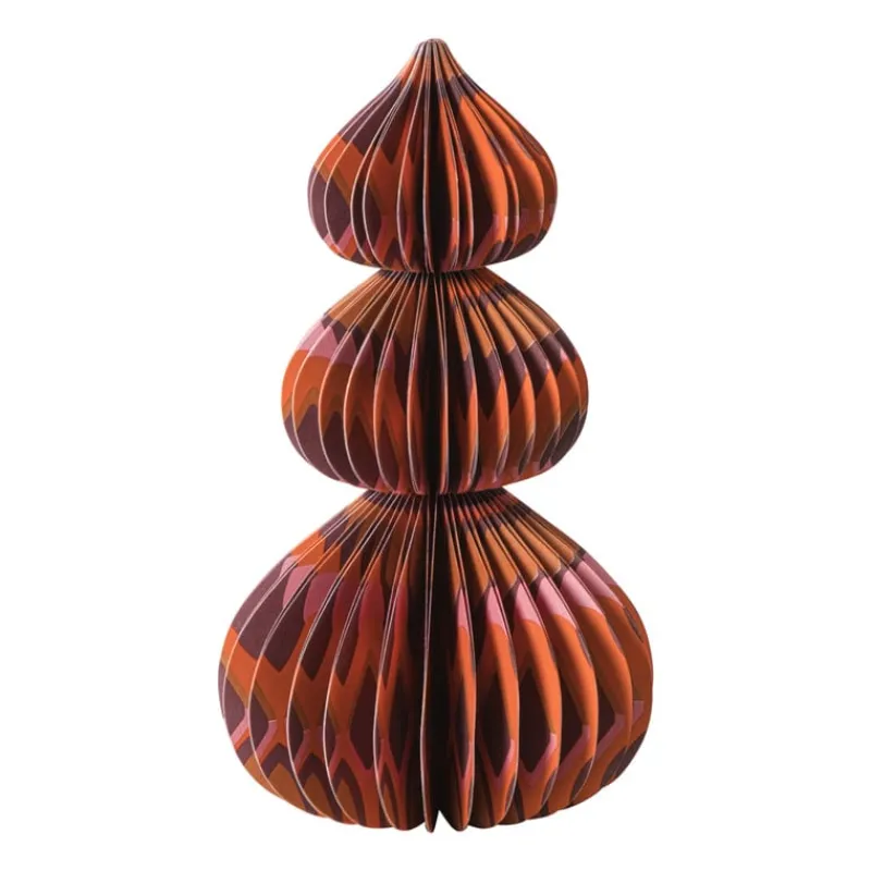 Xenos Kerstfiguren-Kerstboom papier clashing colours - 20 cm