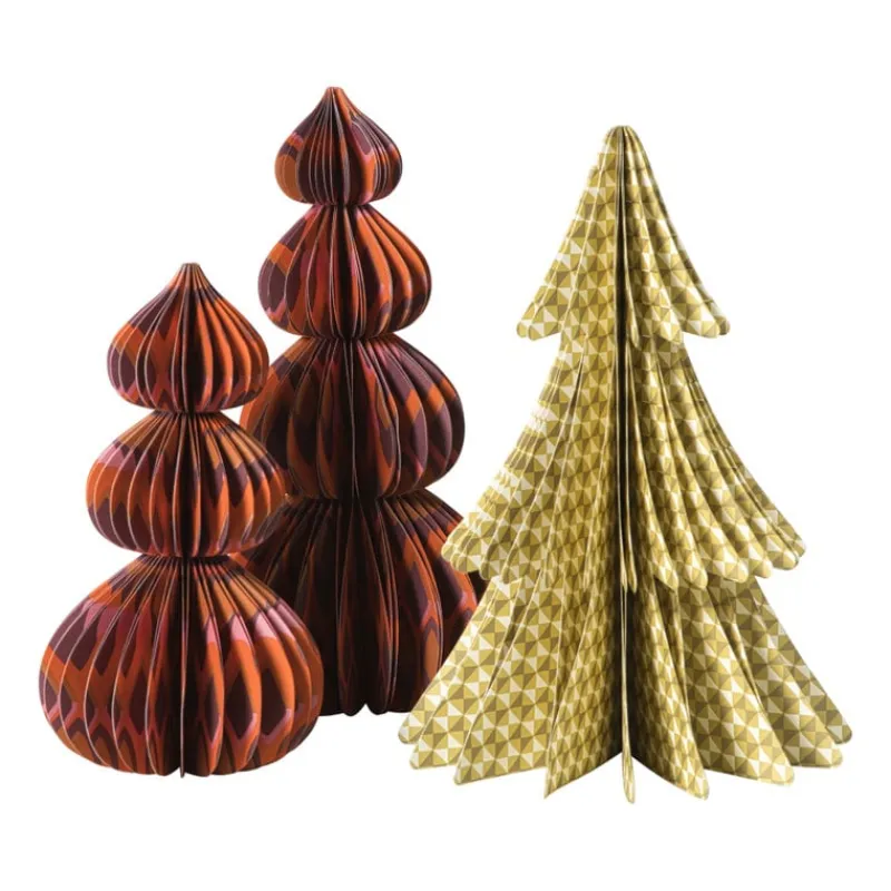 Xenos Kerstfiguren-Kerstboom papier clashing colours - 20 cm