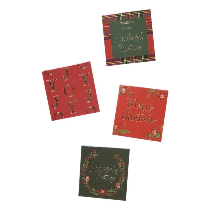 Xenos Kerst Inpakken-Kerstcadeau tags - rood/groen - set van 24