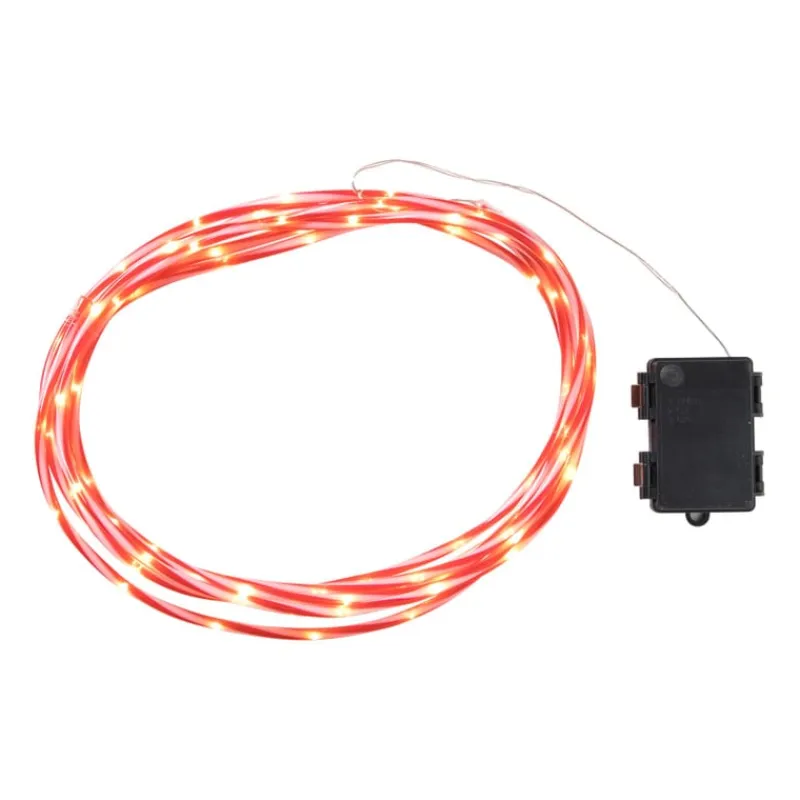 Xenos Kerstverlichting|Kerstboom Verlichting-Kerstdraad candy cane - rood/wit - 5 meter