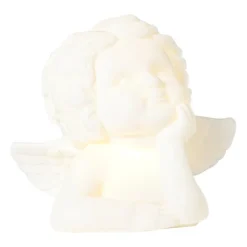 Xenos Kerstfiguren-Kerstengel beeldje - wit - 11x8x9 cm