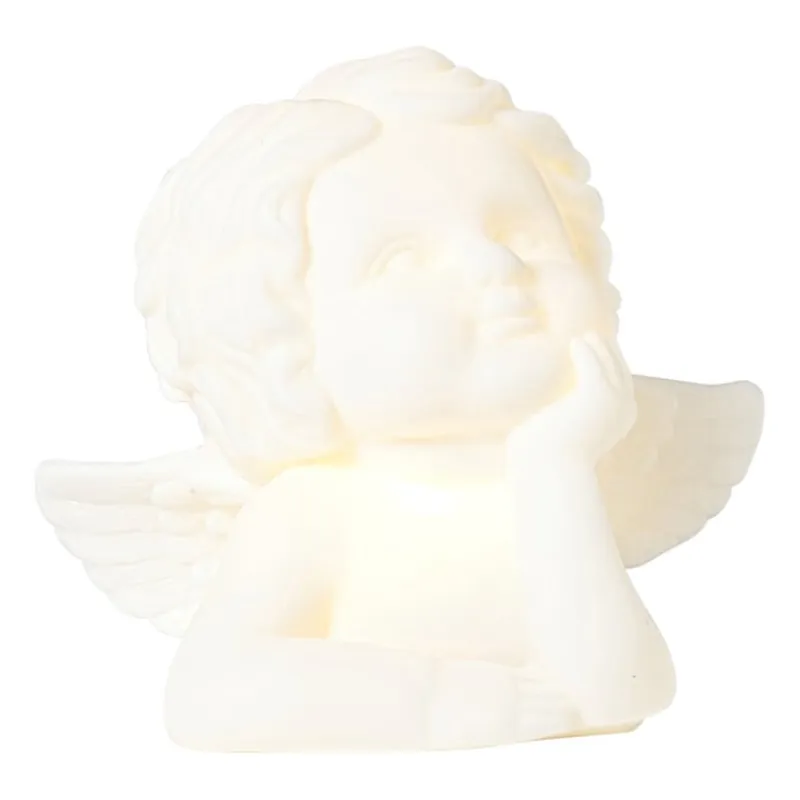 Xenos Kerstfiguren-Kerstengel beeldje - wit - 11x8x9 cm