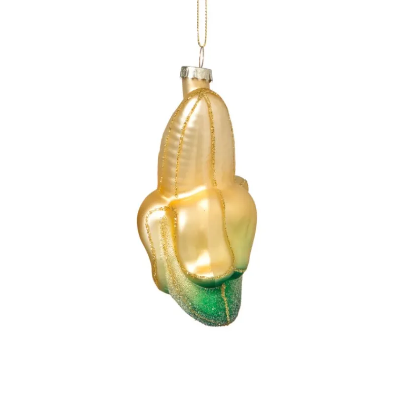 Xenos Kersthangers|Kerstballen-Kersthanger banaan - geel - 12x6.5x5.5 cm