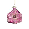 Xenos Kersthangers|Kerstballen-Kersthanger bloem - roze - 7.8x6.8x3 cm