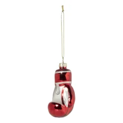 Xenos Kersthangers|Kerstballen-Kersthanger bokshandschoen - glas - 9x4.7x4.3 cm