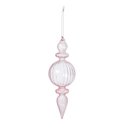 Xenos Kersthangers|Kerstballen-Kersthanger bolling - roze - ø7x22 cm