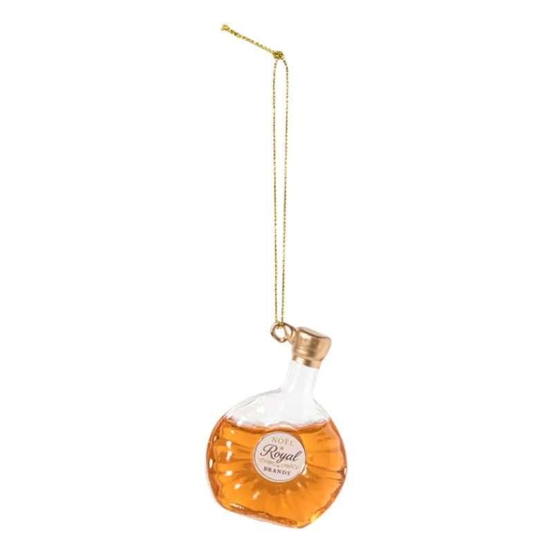 Xenos Kersthangers|Kerstballen-Kersthanger brandy - oranje - 9.5x6.5x3 cm