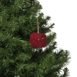Xenos Kerstverlichting|Kersthangers-Kersthanger brievenbus - roze - 6.5x6x4.5 cm