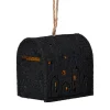 Xenos Kerstverlichting|Kersthangers-Kersthanger brievenbus - zwart - 6.5x6x4.5 cm