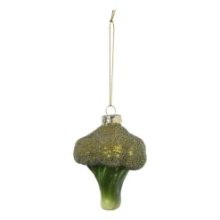 Xenos Kerstcadeaus|Kersthangers-Kersthanger broccoli - groen - 8.5x6.5x6 cm