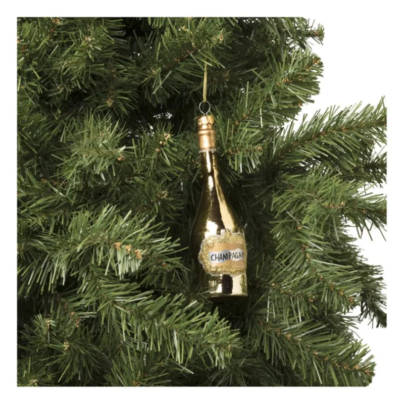 Xenos Kersthangers|Kerstballen-Kersthanger champagne - diverse varianten - ø4.5x15.5 cm