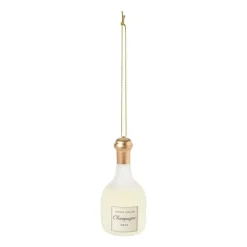 Xenos Kersthangers|Kerstballen-Kersthanger champagnefles - goudkleurig - ø4.5x14 cm
