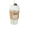 Xenos Kerstcadeaus|Kersthangers-Kersthanger coffee to go - glas - ø5x10 cm