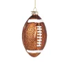 Xenos Kersthangers|Kerstballen-Kersthanger football - bruin - 12x7x6.5 cm