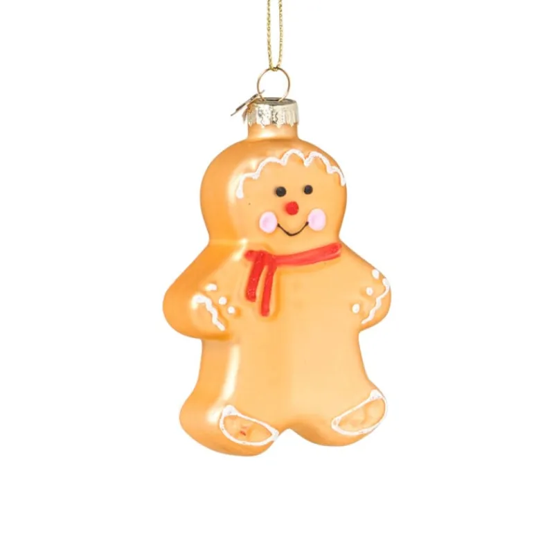 Xenos Kersthangers|Kerstballen-Kersthanger gingerbread - bruin - 9.7x6.4x1.8 cm