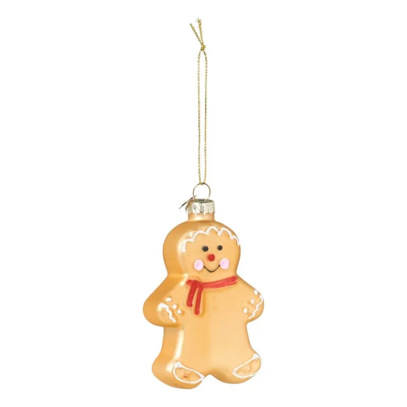 Xenos Kersthangers|Kerstballen-Kersthanger gingerbread - bruin - 9.7x6.4x1.8 cm