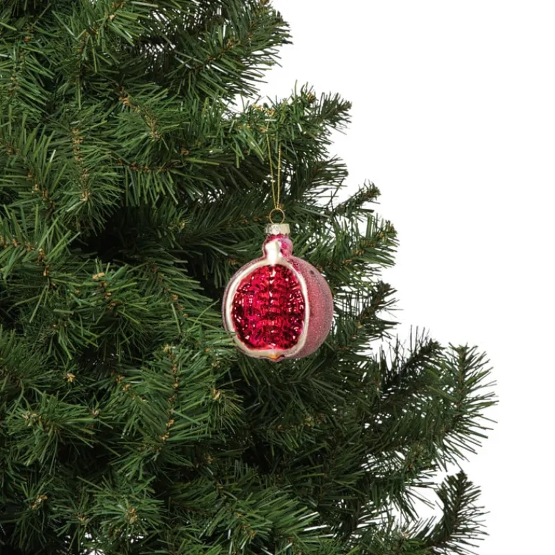 Xenos Kersthangers|Kerstballen-Kersthanger granaatappel - rood - ø7x8.5 cm
