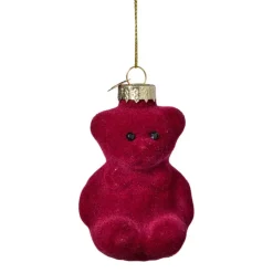 Xenos Kersthangers|Kerstballen-Kersthanger gummybeer velvet - paars - 8x5.6x4.6 cm