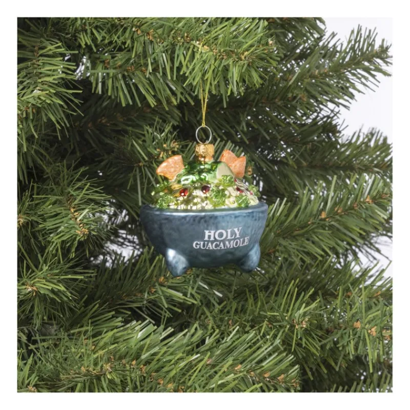Xenos Kersthangers|Kerstballen-Kersthanger holy guacemole - glas - 10x10.1x9.2