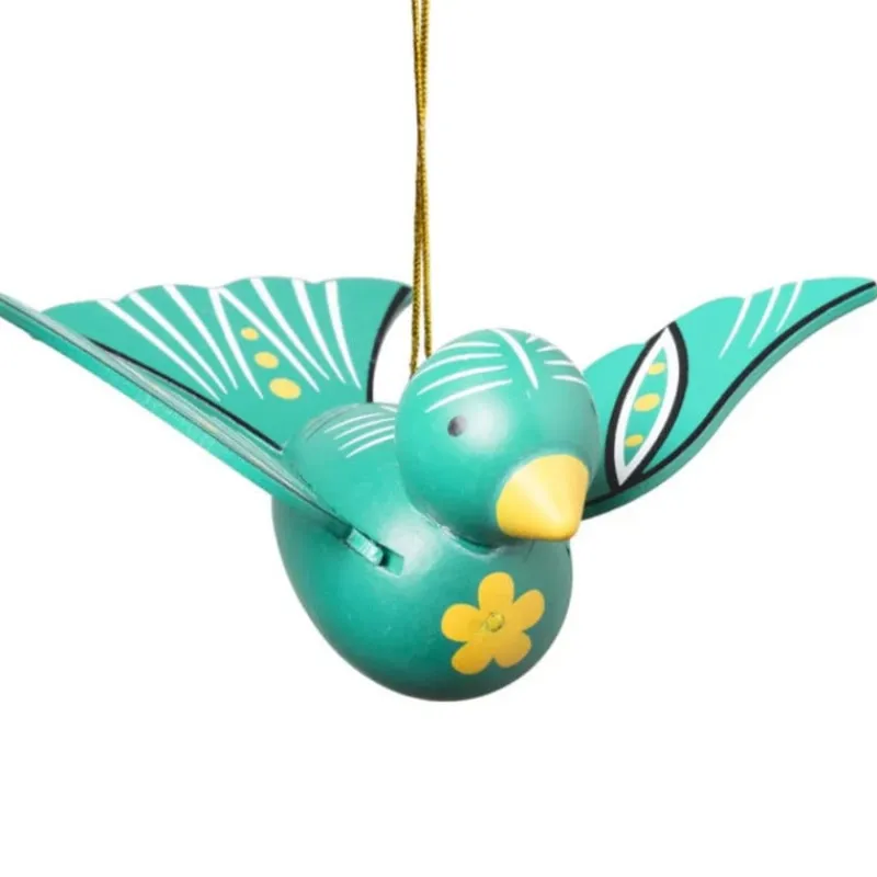 Xenos Kersthangers|Kerstballen-Kersthanger houten vogel - diverse varianten - 6x16x12 cm