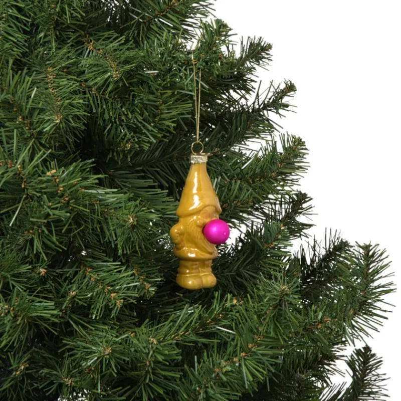 Xenos Kersthangers|Kerstballen-Kersthanger kabouter - olijfgroen - 10.5x5.3x4.7 cm