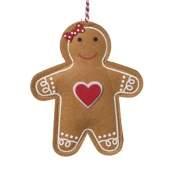 Xenos Kersthangers|Kerstballen-Kersthanger koekmannetje - diverse varianten - 10.5x9.5x1 cm