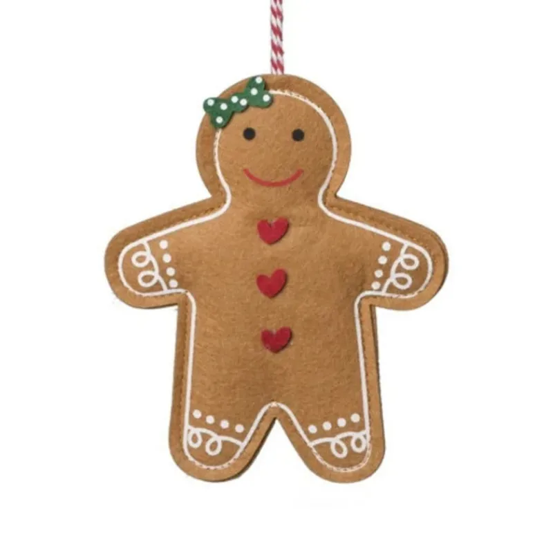 Xenos Kersthangers|Kerstballen-Kersthanger koekmannetje - diverse varianten - 10.5x9.5x1 cm