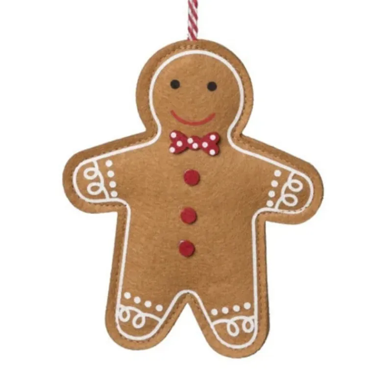 Xenos Kersthangers|Kerstballen-Kersthanger koekmannetje - diverse varianten - 10.5x9.5x1 cm
