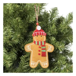 Xenos Kersthangers|Kerstballen-Kersthanger koekmannetje - diverse varianten - 10.5x9.5x1 cm