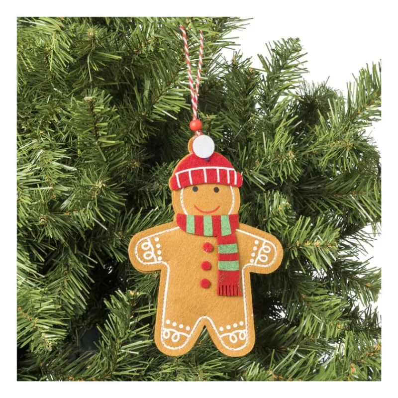 Xenos Kersthangers|Kerstballen-Kersthanger koekmannetje - diverse varianten - 10.5x9.5x1 cm