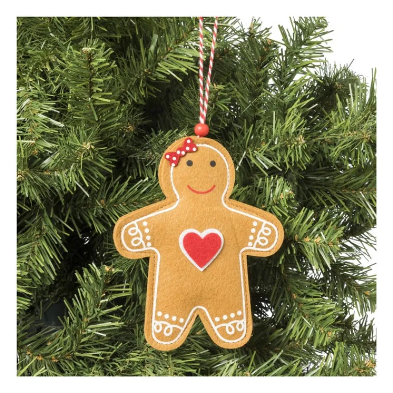 Xenos Kersthangers|Kerstballen-Kersthanger koekmannetje - diverse varianten - 10.5x9.5x1 cm