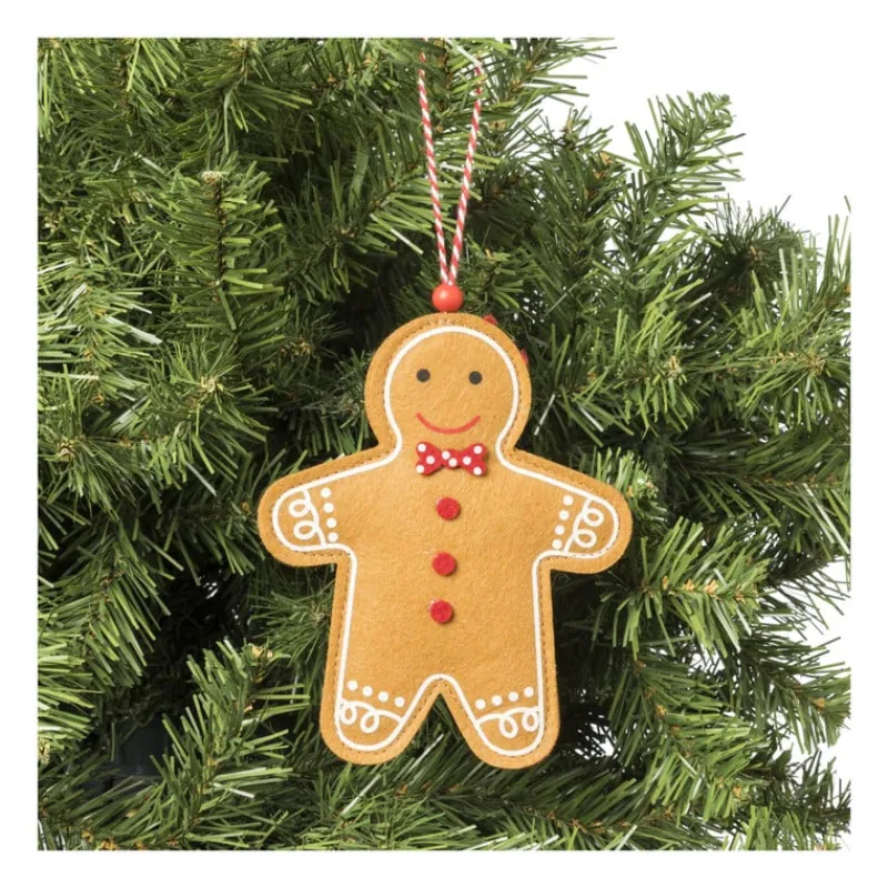 Xenos Kersthangers|Kerstballen-Kersthanger koekmannetje - diverse varianten - 10.5x9.5x1 cm