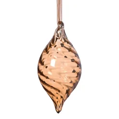 Xenos Kersthangers|Kerstballen-Kersthanger olive - bruin - ø6.5x13 cm