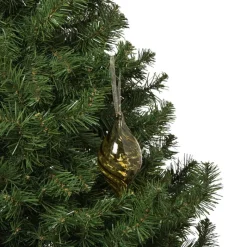 Xenos Kersthangers|Kerstballen-Kersthanger olive - groen - ø6.5x13 cm