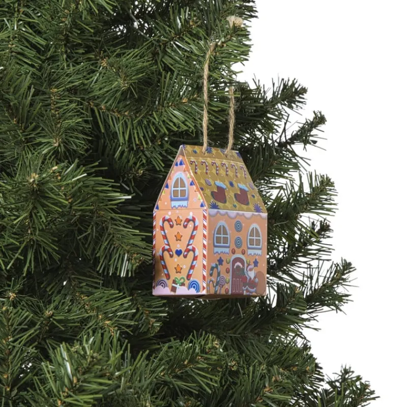 Xenos Kersthangers|Kerstballen-Kersthanger papieren huisjes - set van 3