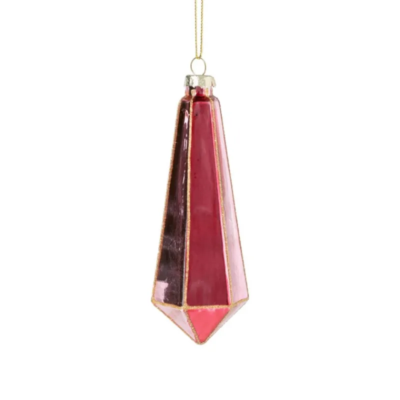Xenos Kersthangers|Kerstballen-Kersthanger pegel velvet - paars/roze - 4.3x13.7 cm