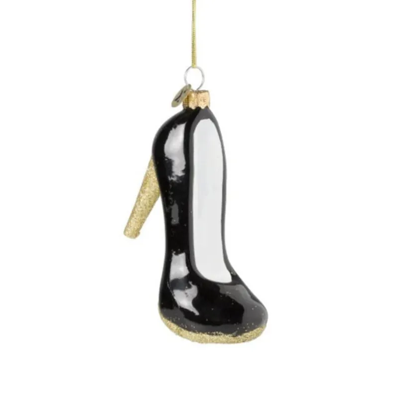 Xenos Kersthangers|Kerstballen-Kersthanger pump - diverse kleuren - 11x6.7x4.1 cm