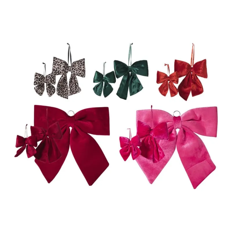 Xenos Kersthangers|Kerstballen-Kersthanger rendier liggend - roze - 8x9 cm