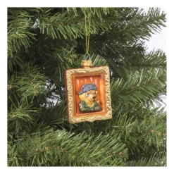 Xenos Kersthangers|Kerstballen-Kersthanger schilderij hond - diverse varianten - glas