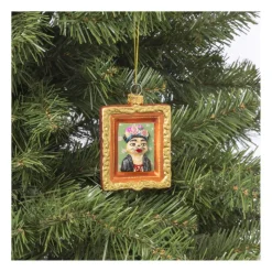 Xenos Kersthangers|Kerstballen-Kersthanger schilderij hond - diverse varianten - glas