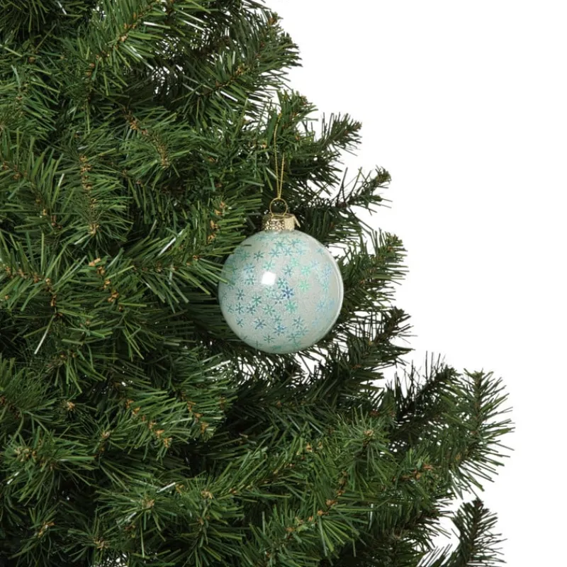 Xenos Kersthangers|Kerstballen-Kersthanger sneeuwvlok - blauw - ø8 cm