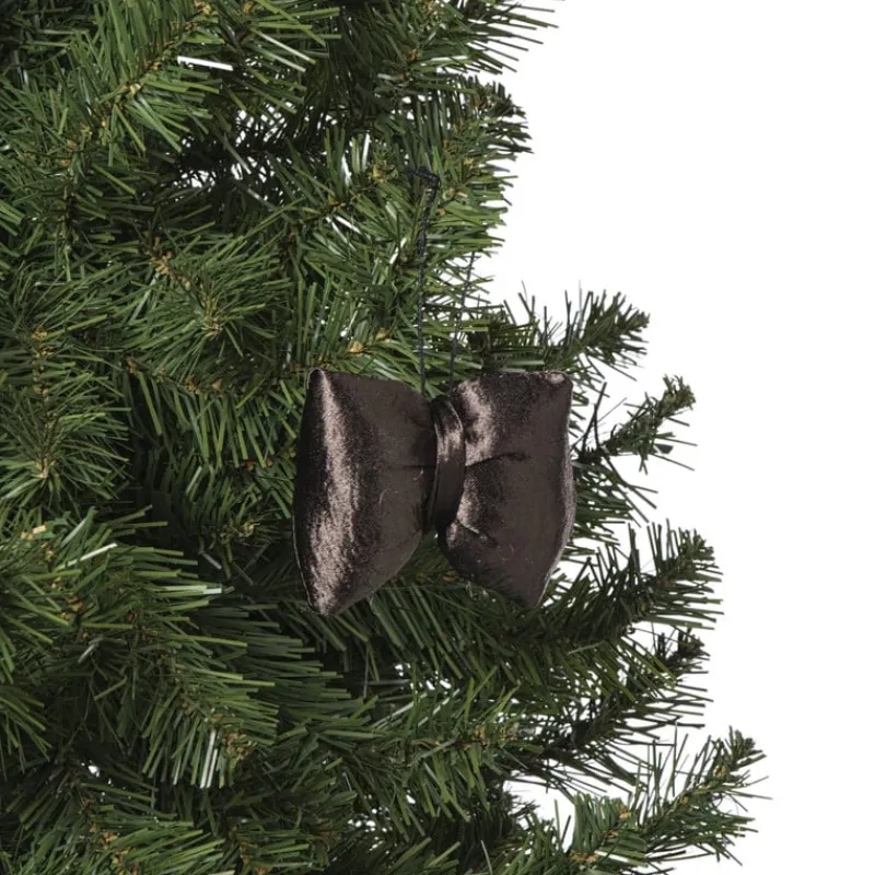 Xenos Kersthangers|Kerstballen-Kersthanger strik - bruin - 8x9.5x1.5 cm