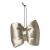 Xenos Kersthangers|Kerstballen-Kersthanger strik - champagnekleurig - 8x9.5x1.5 cm
