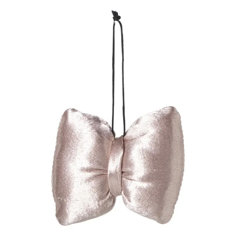 Xenos Kersthangers|Kerstballen-Kersthanger strik - roze - 8x9.5x1.5 cm
