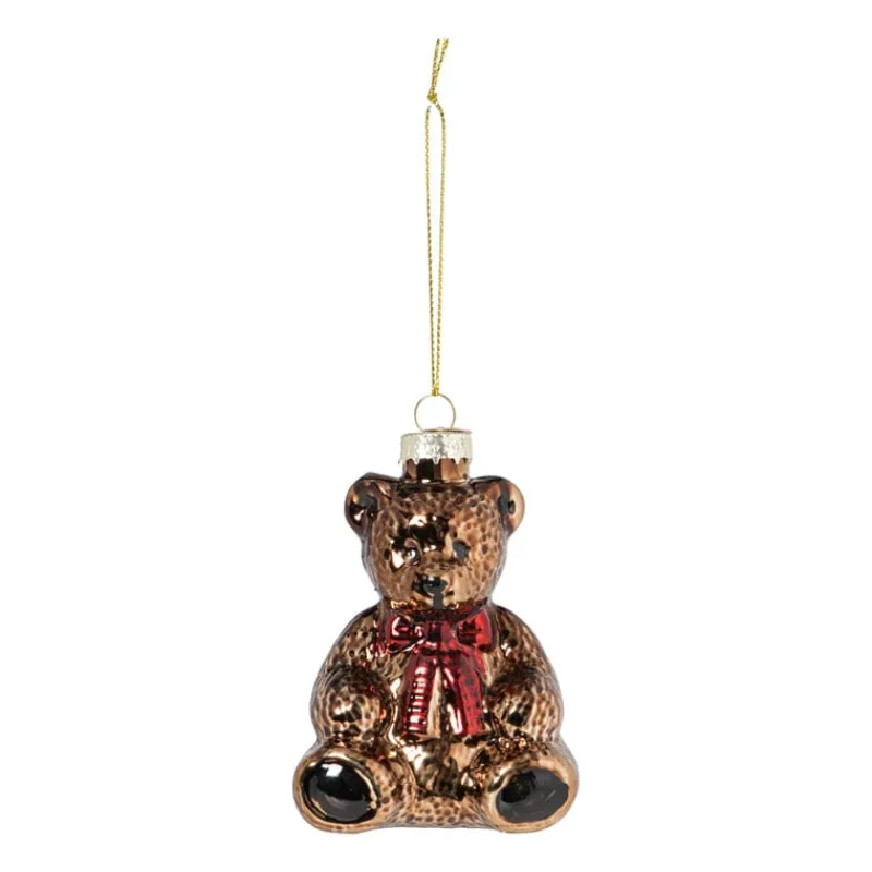 Xenos Kersthangers|Kerstballen-Kersthanger teddybeer - bruin - 6.9x5.4 cm
